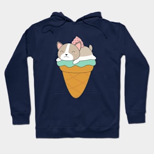 Kawaii cute ice cream dog t-shirt Hoodie